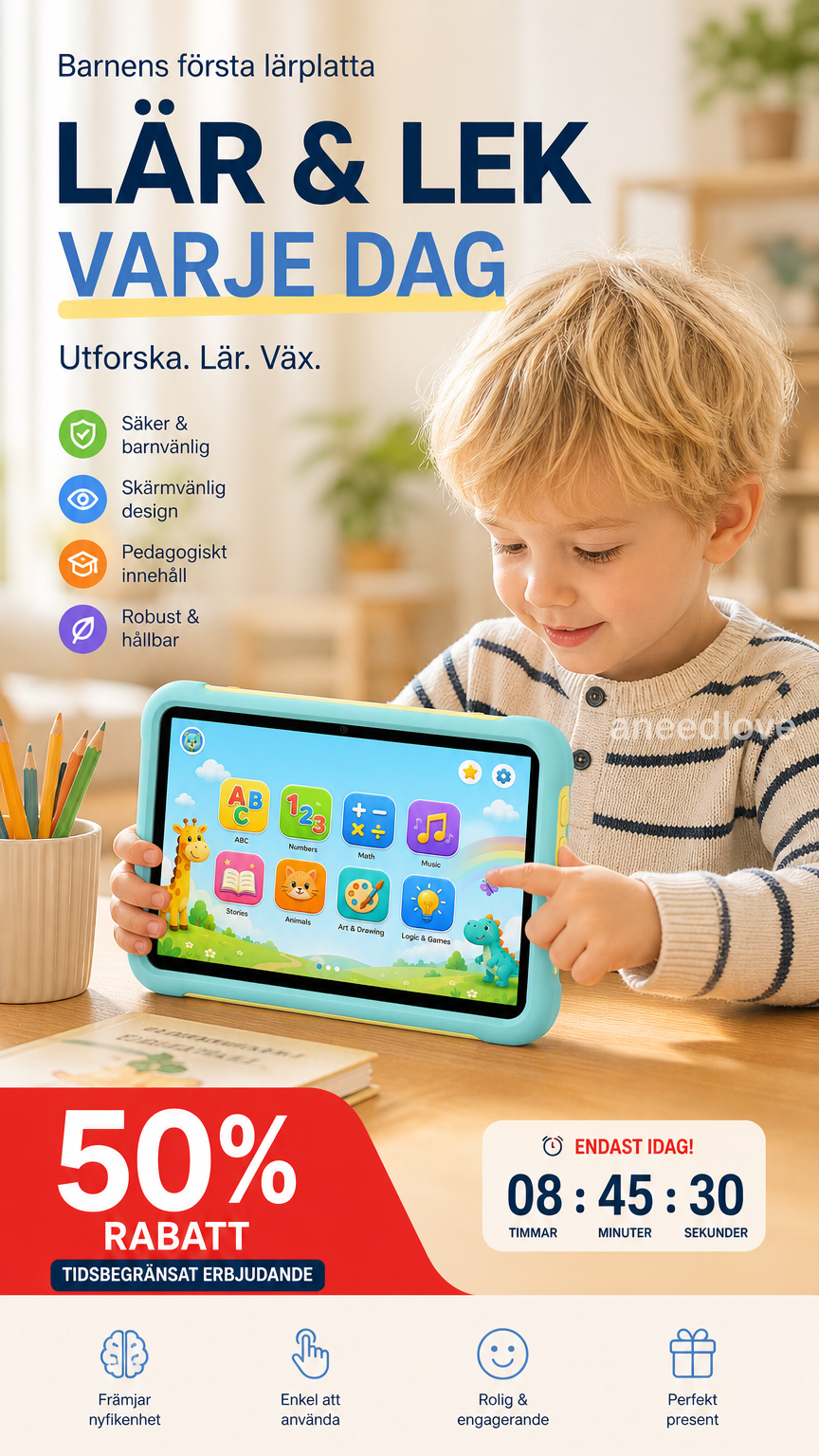 📚 50% DE DESCONTO – Tablet Educativo Infantil | Aprendizagem interativa, conteúdo pedagógico & tela protetora ✨🧒