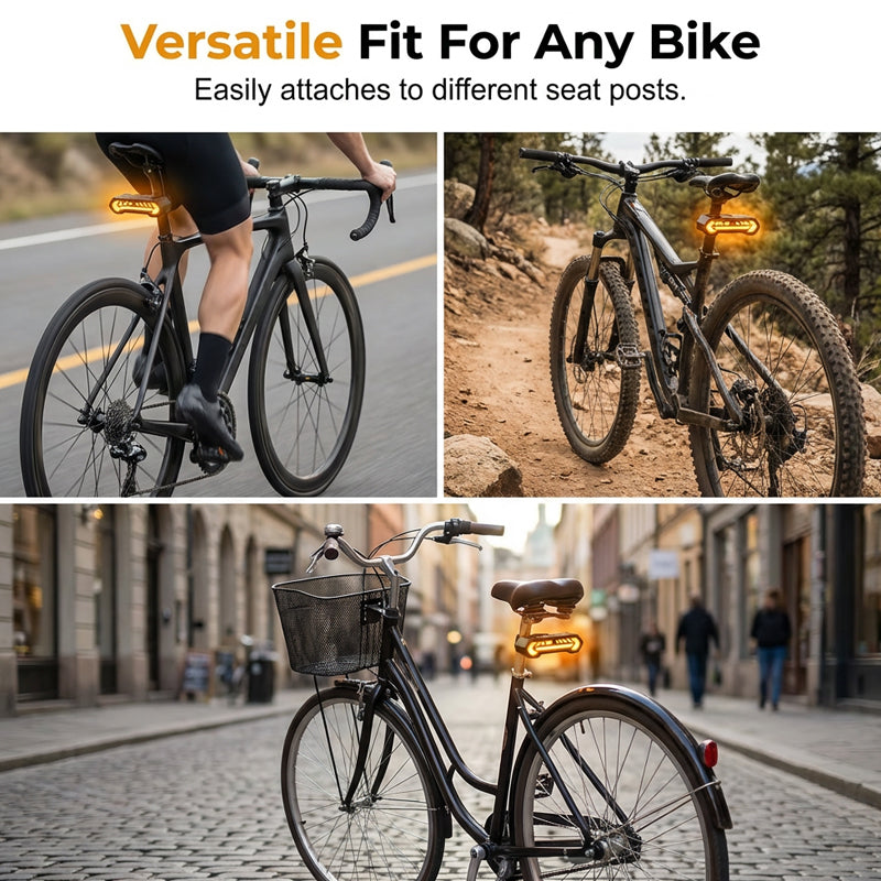🚴 50% DE DESCONTO! 🔦 Pisca sem fio para bicicleta – Recarregável, à prova d'água e ideal para segurança noturna 💡