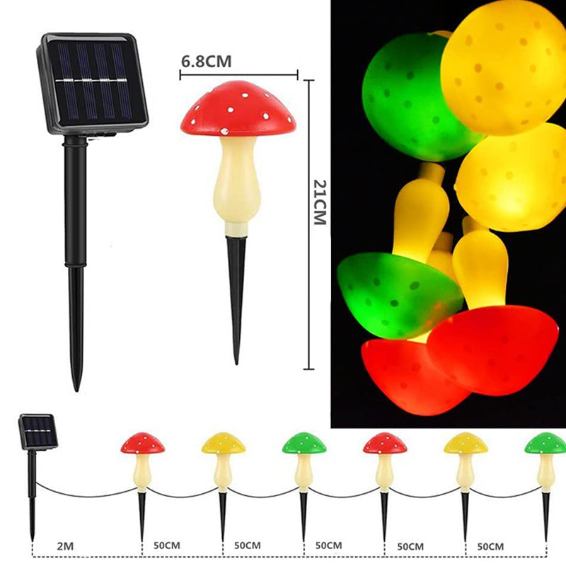 🍄 50% DE DESCONTO – Luz Solar Cogumelo à Prova d'Água | Decoração automática & econômica