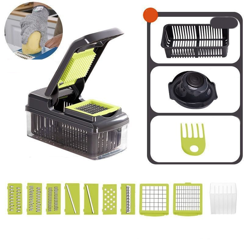🧄 50% DE DESCONTO – Picador Multifuncional de Alimentos com Recipiente | Rápido, prático & fácil de limpar