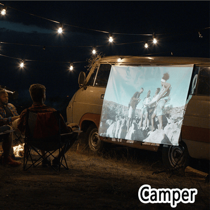🎬 50% DE DESCONTO – Tela Gigante Portátil para Cinema ao Ar Livre | Leve, fácil montagem & imagem nítida 🌟📺