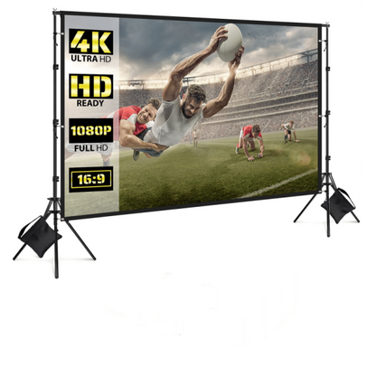 🎬 50% DE DESCONTO – Tela Gigante Portátil para Cinema ao Ar Livre | Leve, fácil montagem & imagem nítida 🌟📺