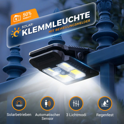 🌿 Solar-Clip-Leuchte mit Bewegungssensor – Jetzt 2 kaufen, 1 gratis! Perfekt für Garten, Balkon & Terrasse! 🏡✨