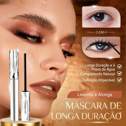 Rímel à prova d'água com fibras para um volume natural