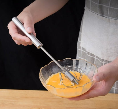 🥄 50% DE DESCONTO – Batedor Semi-Automático em Aço Inoxidável | Prático, eficiente & fácil de limpar