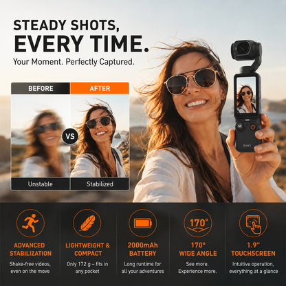 📸 50% DE DESCONTO – Edição Limitada 📸 Câmara de Bolso com Ecrã Rebatível | Selfies perfeitas, partilha instantânea & sem necessidade de edição