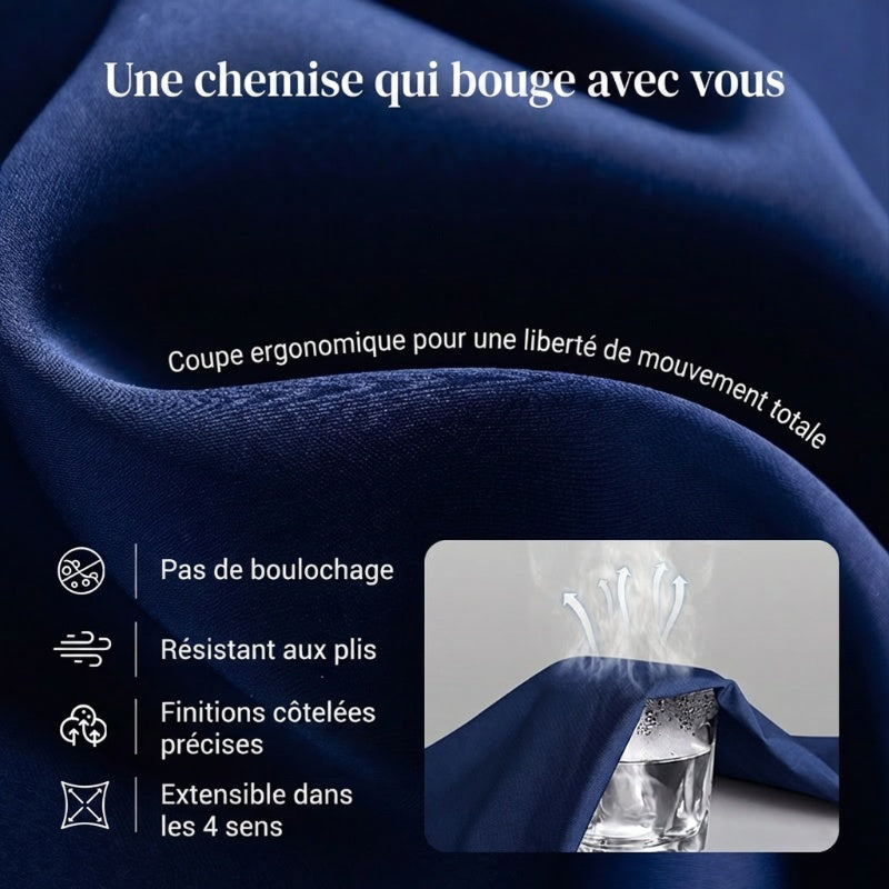 👔⚡60 % DE RÉDUCTION ! | Chemises pour hommes sans repassage – Pas de repassage, infroissables et confortables toute la journée !