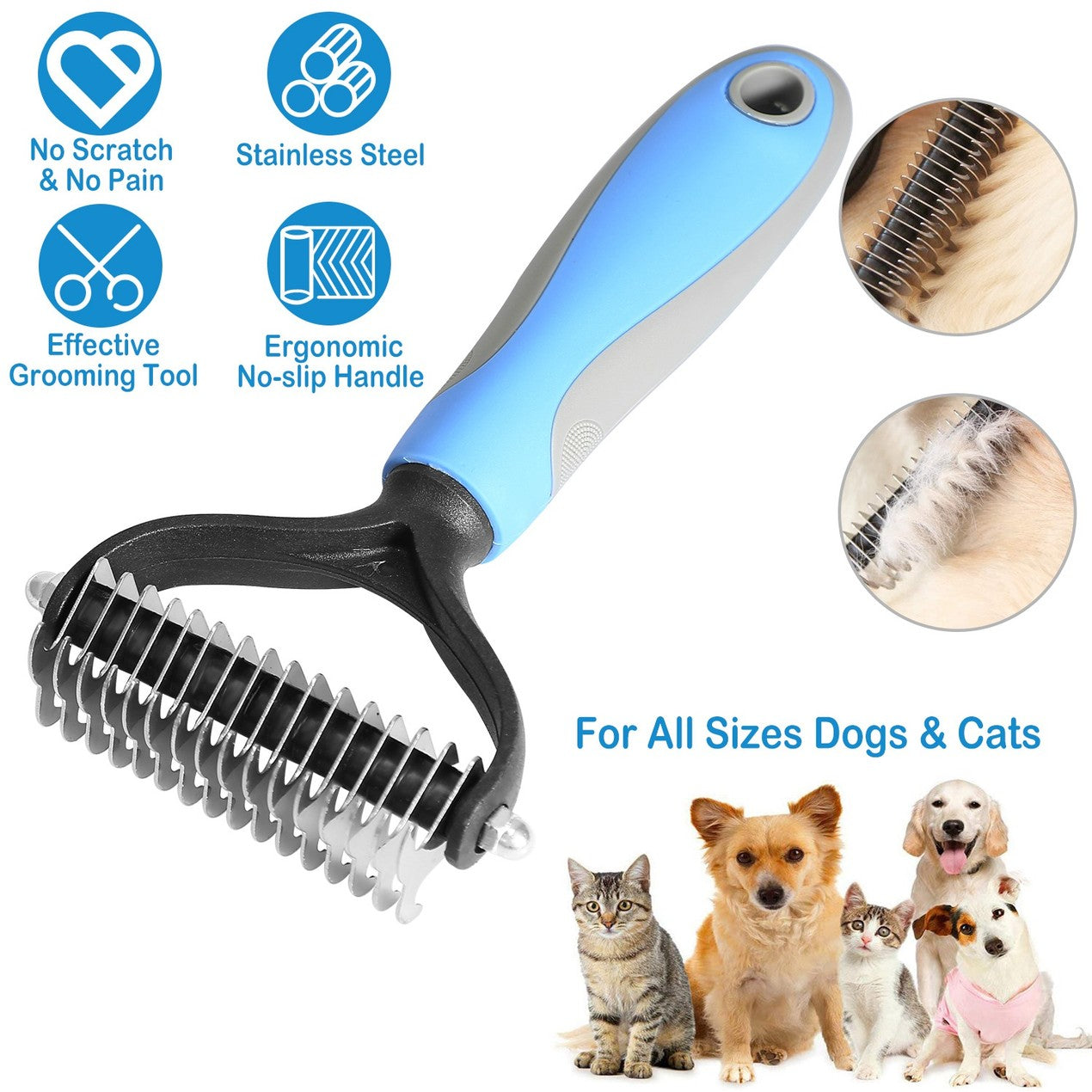 🐾 50% DE DESCONTO – Escova Profissional para Desembaraçar Cães e Gatos | Remove nós suavemente, cuida do pelo & fácil de usar