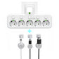 EU-Stecker-Wandler-Steckdose mit 4 Steckdosen, Multi-Port-Wanddose mit unabhängigem Schalter und kleinem Nachtlichtadapter