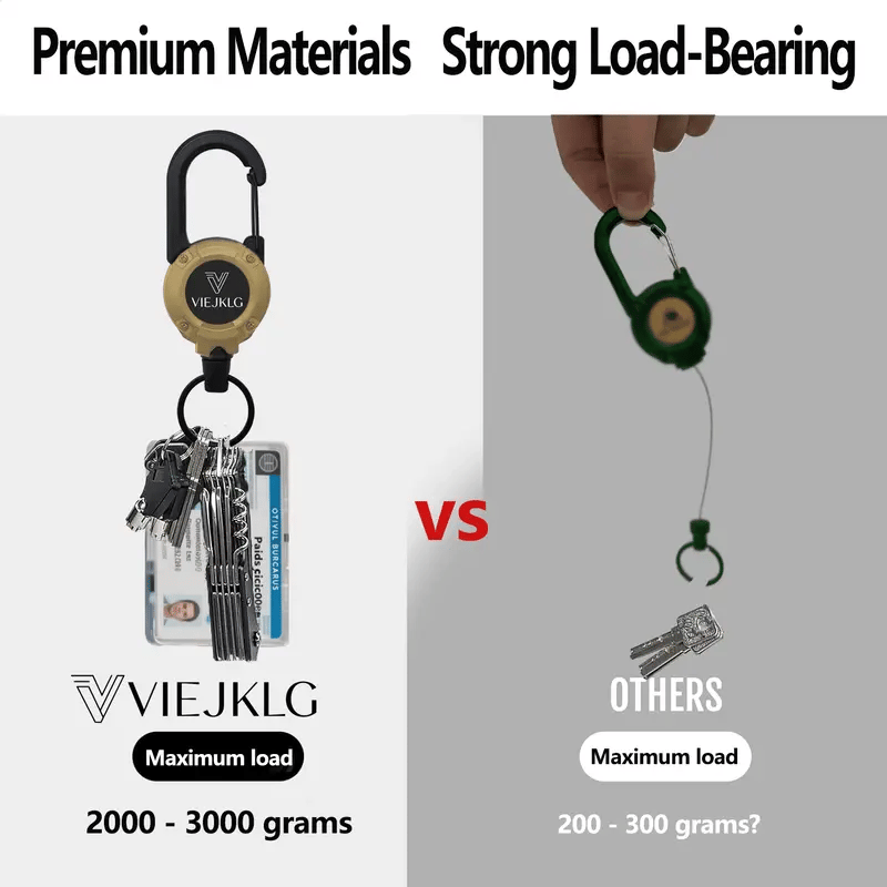 🥳2026 HOT SALE🥳💞50K+ SOLD!🔑🎣 50% OFF! Retractable Carabiner Keychain – 65cm steel lanyard, 100,000 pull cycles. Lightweight & sturdy. No more fumbling for keys! 🧗✨