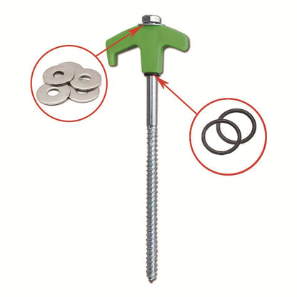 ⛺ 50% DE DESCONTO – Estacas Âncora de Rosca 8" para Barraca | Fixação firme, fácil instalação & resistente