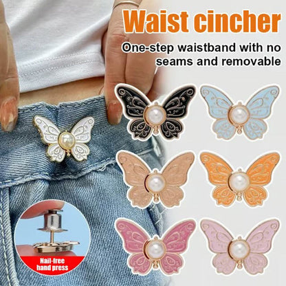 🦋 50% DE DESCONTO – Fivela Ajustável de Cintura Borboleta | Compre 1 Leve 9 Grátis, prática & versátil