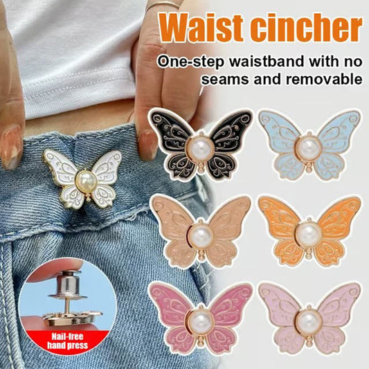 🦋 50% DE DESCONTO – Fivela Ajustável de Cintura Borboleta | Compre 1 Leve 9 Grátis, prática & versátil