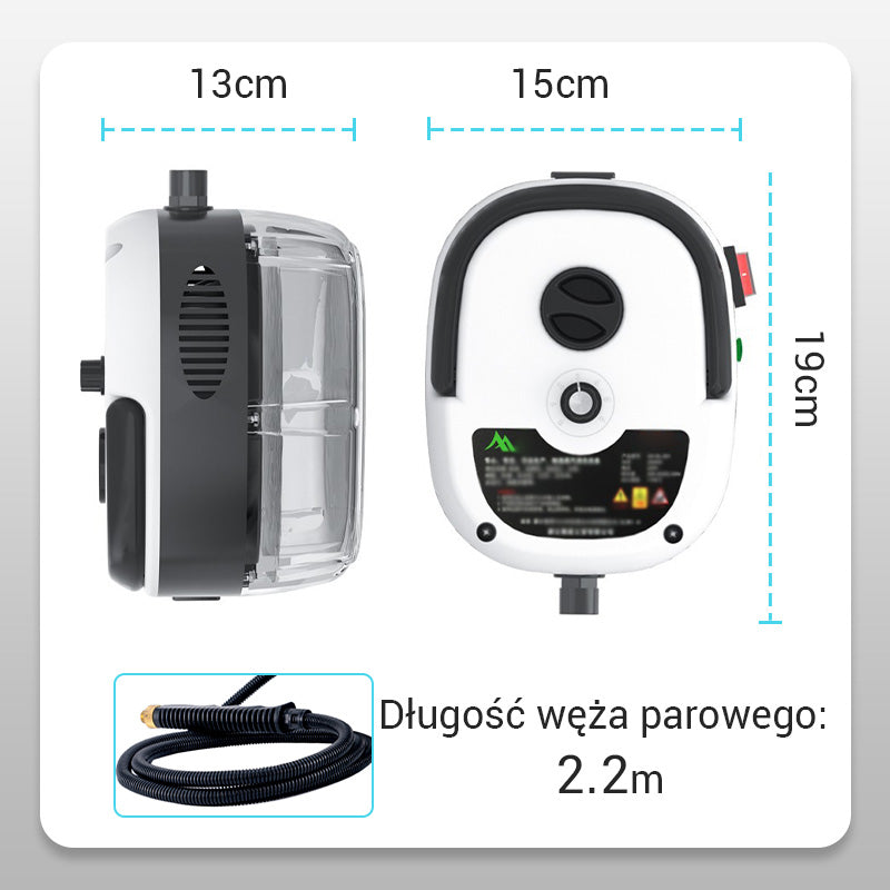 🔥 Gorąca wyprzedaż 50% RABATU 🔥 Ręczny odkurzacz parowy o mocy 2500 W, przeznaczony do czyszczenia w wysokich temperaturach