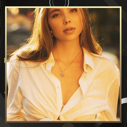 🎁Bestes Weihnachtsgeschenk🎁 Vierblättriges Glücksklee & herzförmige Halskette