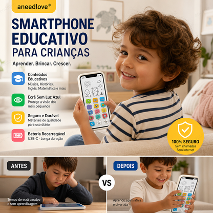📱 50% DE DESCONTO – Smartphone Educativo para Crianças | Pedagógico, protege os olhos & ideal para aprendizagem ✨👶
