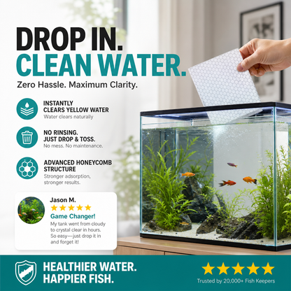 🐠 50% DE DESCONTO – Compre 1 Leve 1 Grátis ✨ Pastilhas Clarificantes para Aquário | Água cristalina em 24h, remove odores e impurezas, seguro para peixes e plantas 🌿🔮
