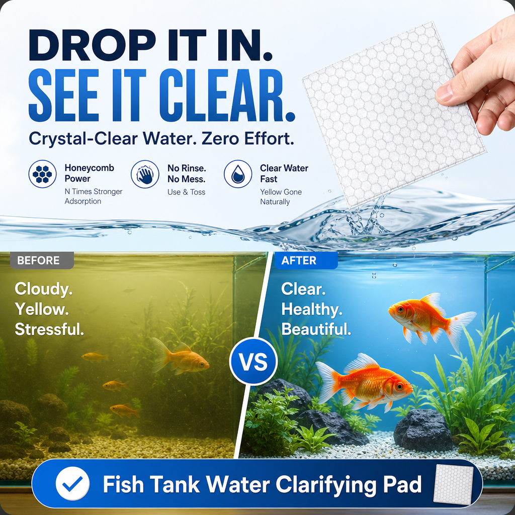 🐠 50% DE DESCONTO – Compre 1 Leve 1 Grátis ✨ Pastilhas Clarificantes para Aquário | Água cristalina em 24h, remove odores e impurezas, seguro para peixes e plantas 🌿🔮