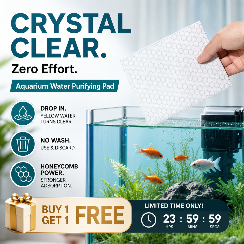 🐠 50% DE DESCONTO – Compre 1 Leve 1 Grátis ✨ Pastilhas Clarificantes para Aquário | Água cristalina em 24h, remove odores e impurezas, seguro para peixes e plantas 🌿🔮