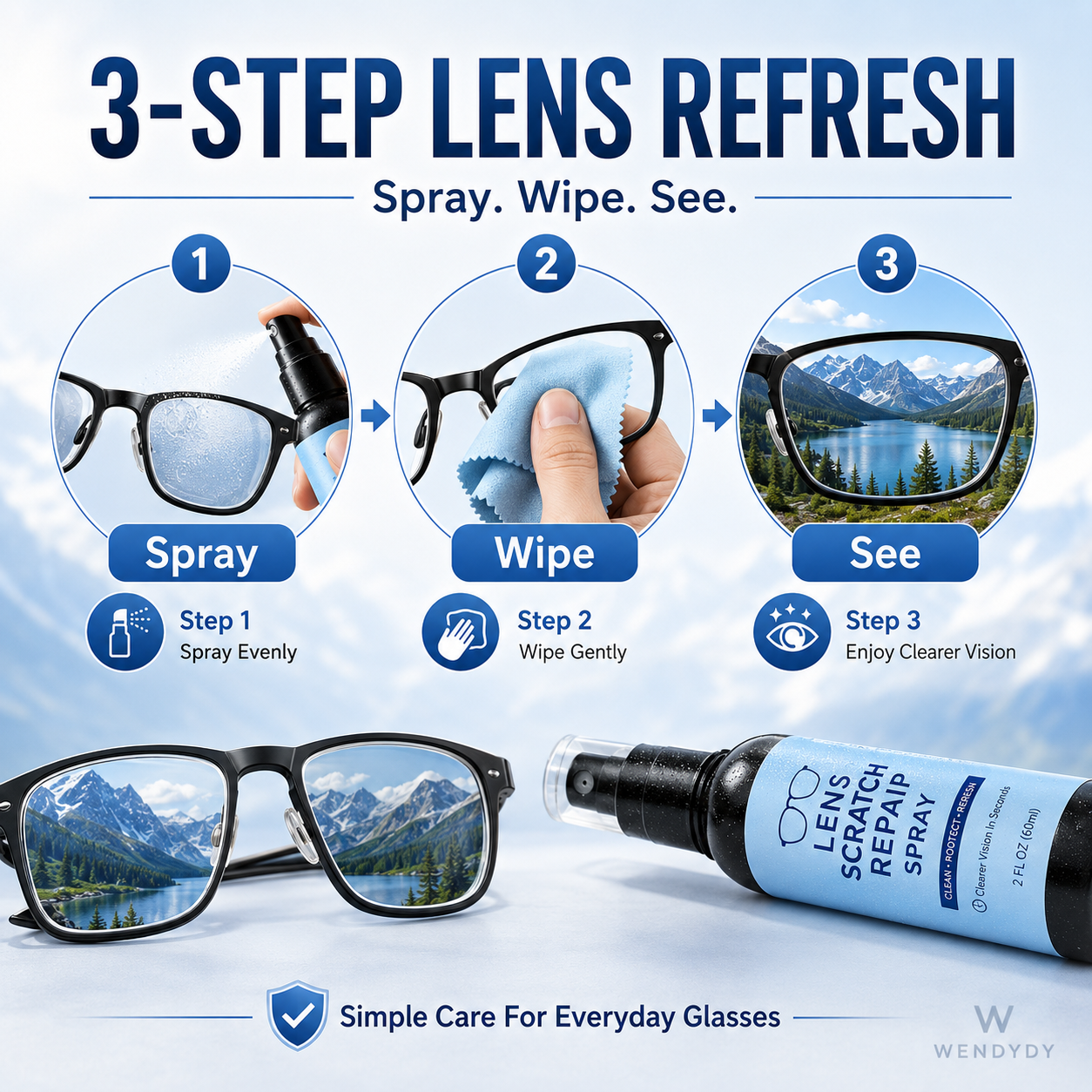 🔧 50% DE DESCONTO – Spray para Reparo de Arranhões em Lentes | Remove riscos, restaura a clareza & fácil aplicação