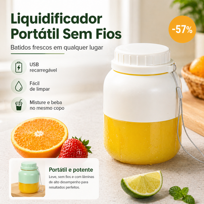 🔥 Promoção 🔥 Liquidificador de copo portátil sem fio | USB recarregável & fácil de limpar