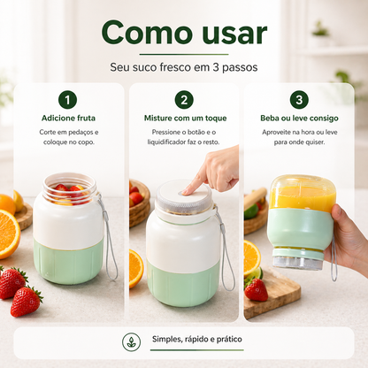 🔥 Promoção 🔥 Liquidificador de copo portátil sem fio | USB recarregável & fácil de limpar