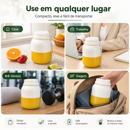 🔥 Promoção 🔥 Liquidificador de copo portátil sem fio | USB recarregável & fácil de limpar