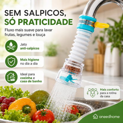 🚰 50% DE DESCONTO – Filtro Anti-Salpicos para Torneira | Reduz respingos, fácil instalação & água mais limpa