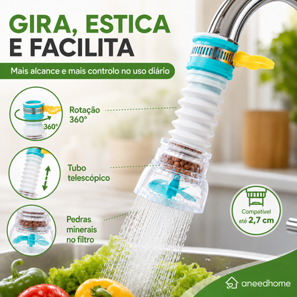 🚰 50% DE DESCONTO – Filtro Anti-Salpicos para Torneira | Reduz respingos, fácil instalação & água mais limpa