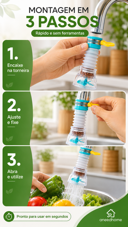 🚰 50% DE DESCONTO – Filtro Anti-Salpicos para Torneira | Reduz respingos, fácil instalação & água mais limpa