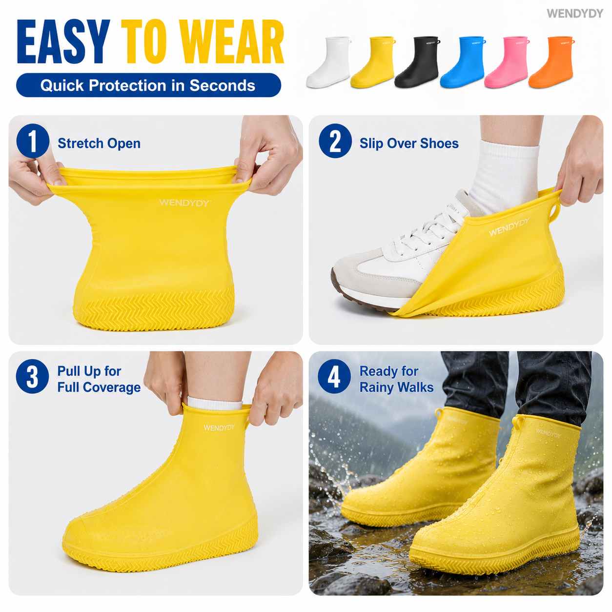 🦺 50% DE DESCONTO – Capa de Sapatos Impermeável e Resistente | Grossa, durável & proteção total