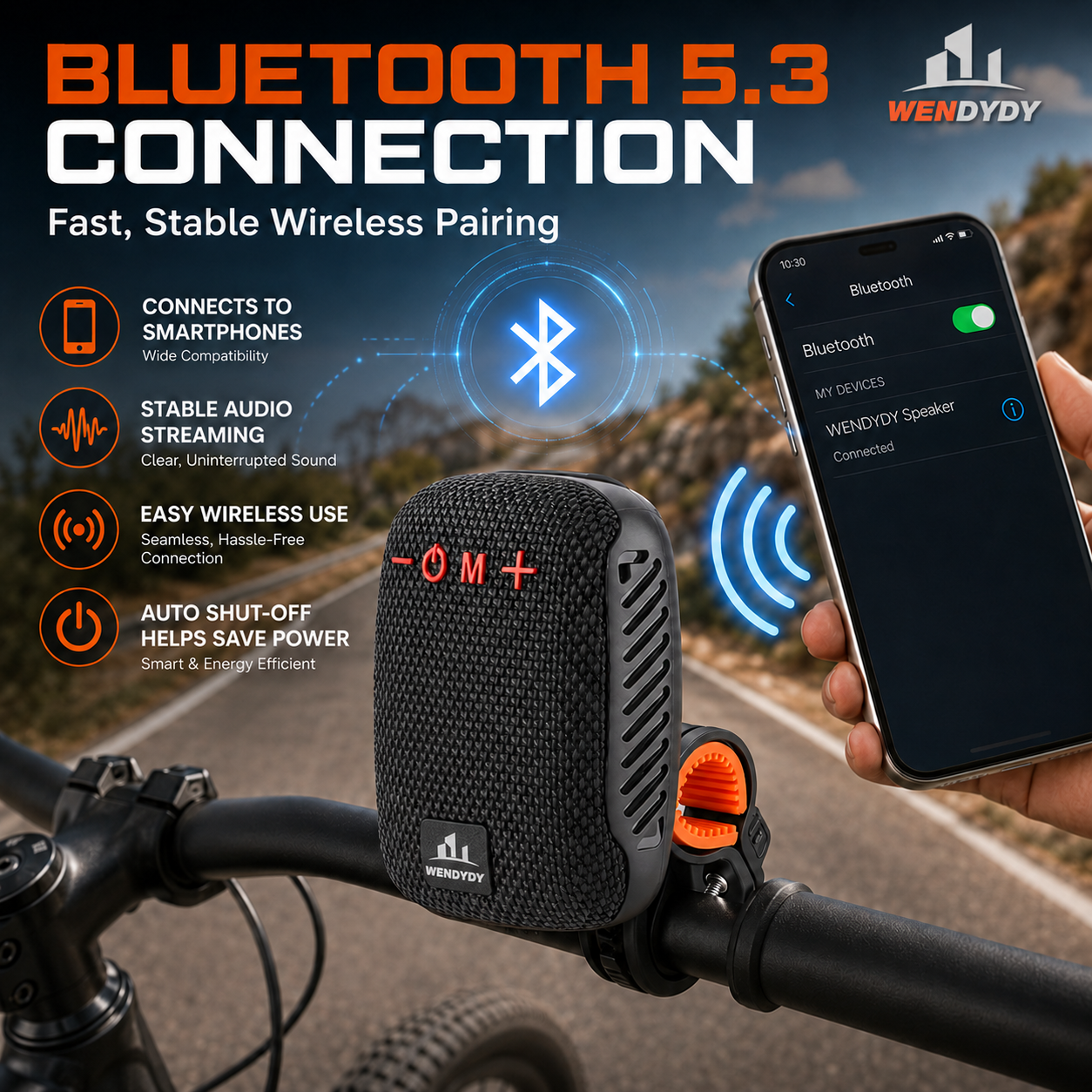 🚲 50% DE DESCONTO – Coluna Bluetooth Impermeável para Bicicleta | IPX5, TWS, som potente & fácil montagem 🎵🔊