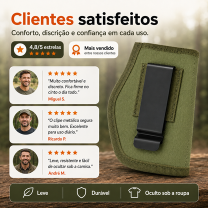 🔫 50% DE DESCONTO – Coldre de Pistola Leve e Durável | Para porte oculto, confortável & discreto