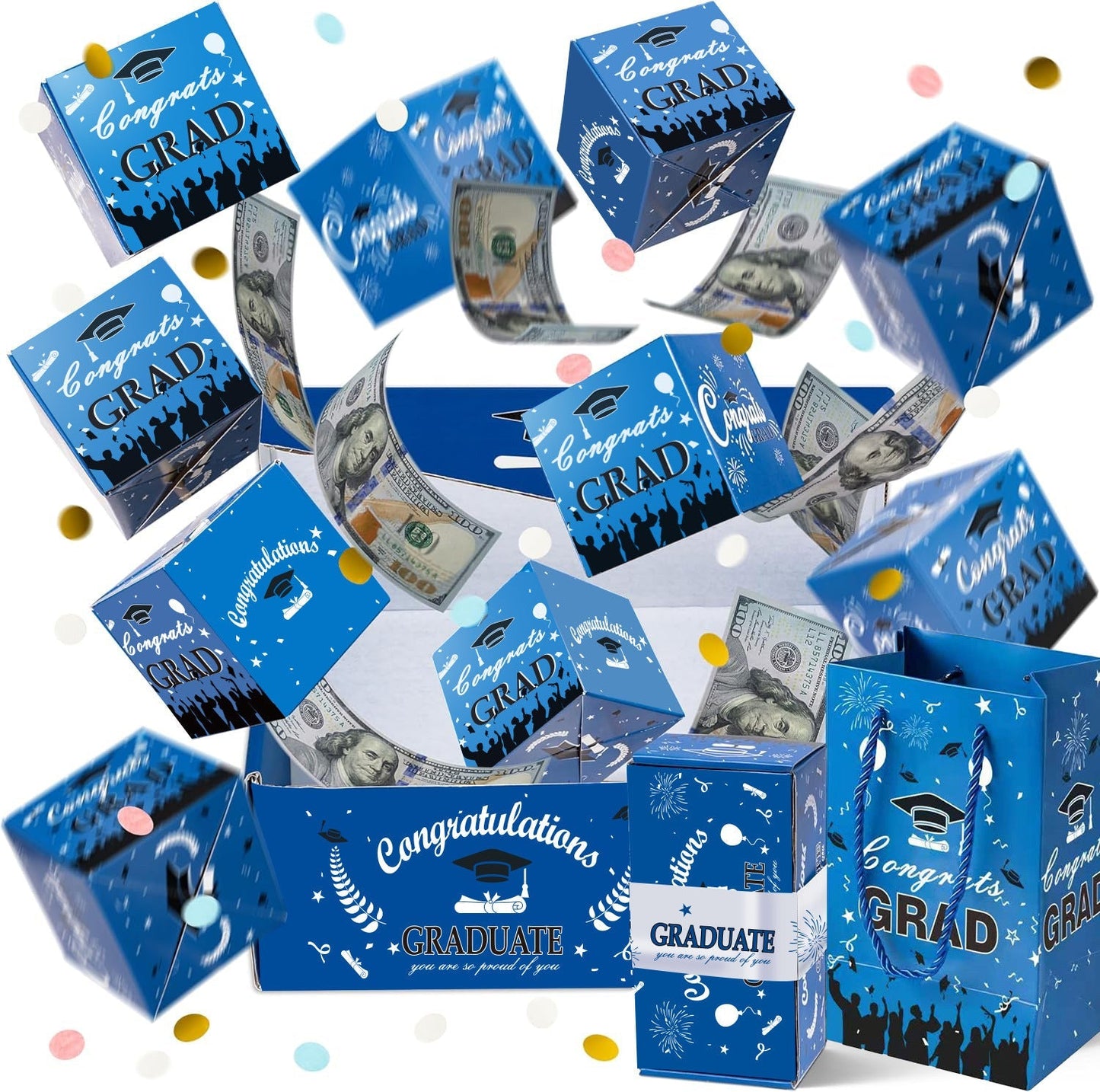 🔥 50% DE DESCONTO – Caixa Presente Surpresa com Dinheiro em Pop-Up | Ideal para formaturas, explosiva, divertida & emocionante 🎓🎁