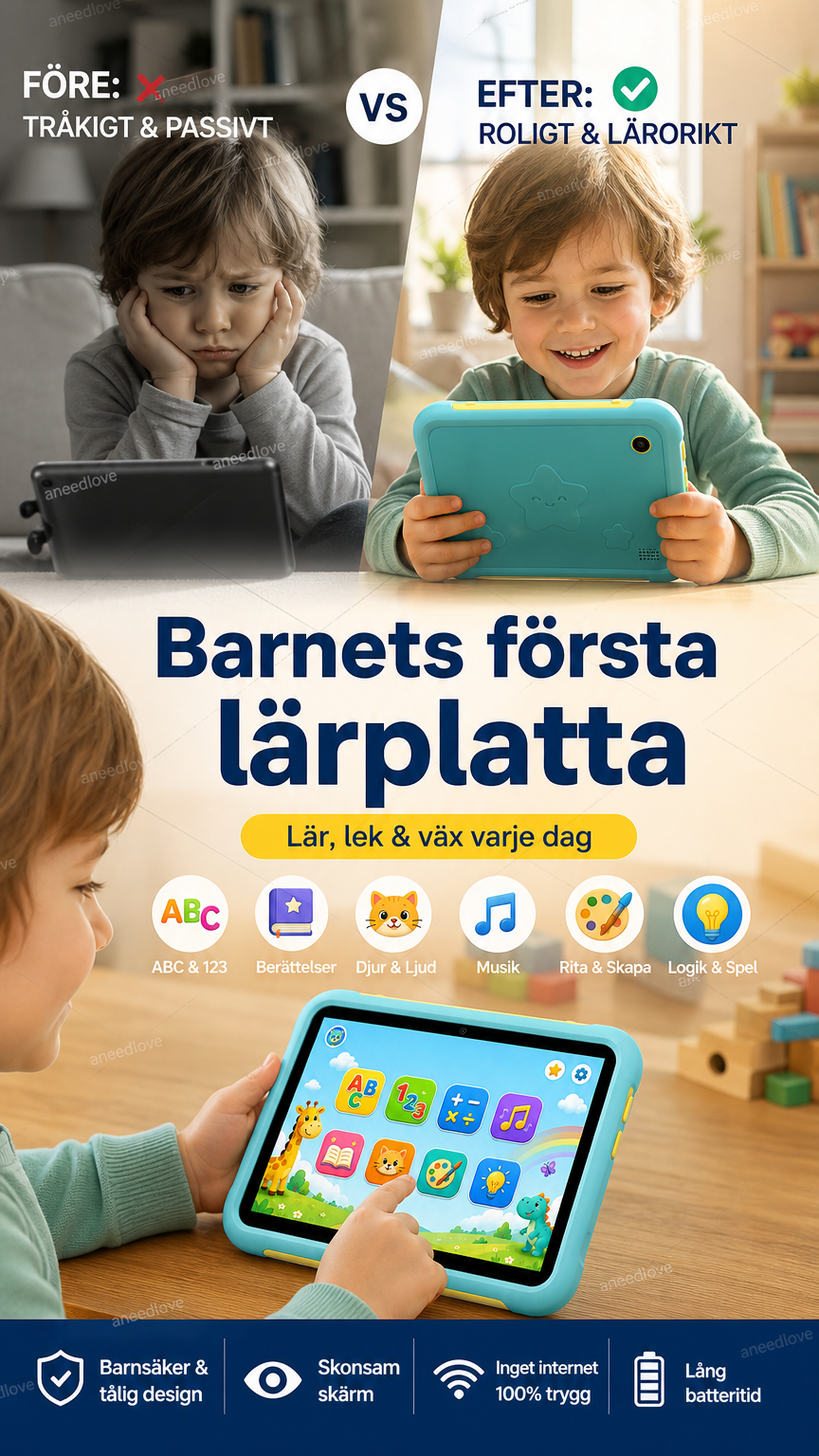 📚 50% DE DESCONTO – Tablet Educativo Infantil | Aprendizagem interativa, conteúdo pedagógico & tela protetora ✨🧒