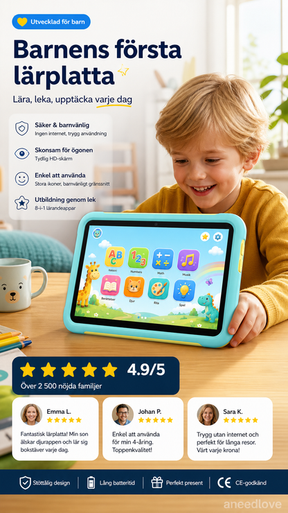 📚 50% DE DESCONTO – Tablet Educativo Infantil | Aprendizagem interativa, conteúdo pedagógico & tela protetora ✨🧒