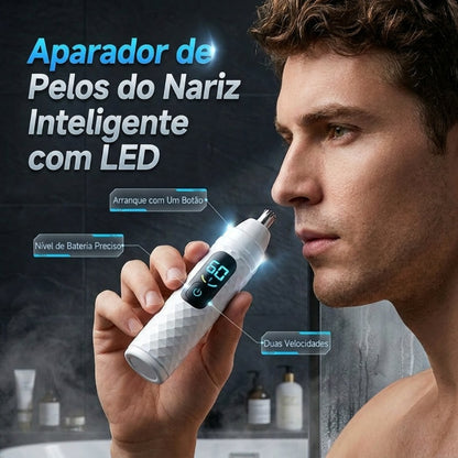 Aparador de pelos do nariz recarregável