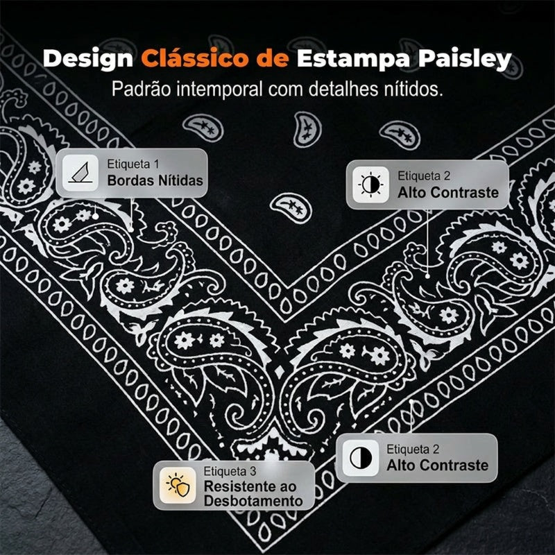 Bandana clássica para motociclista e desporto | Leve, respirável e absorvente de suor