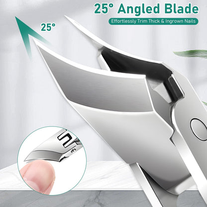 ✂️ 50% DE DESCONTO – Conjunto de 3 Corta-unhas Ângulo Bico de Águia | Corte preciso, lâmina afiada & durável