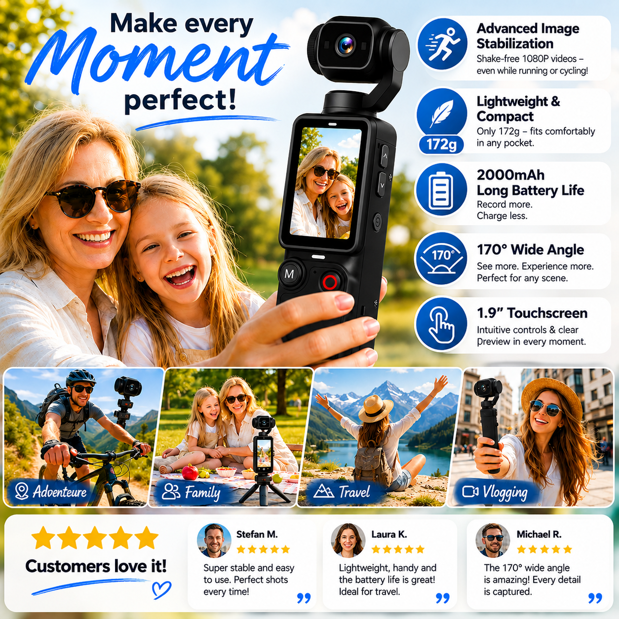 📸 50% DE DESCONTO – Edição Limitada 📸 Câmara de Bolso com Ecrã Rebatível | Selfies perfeitas, partilha instantânea & sem necessidade de edição