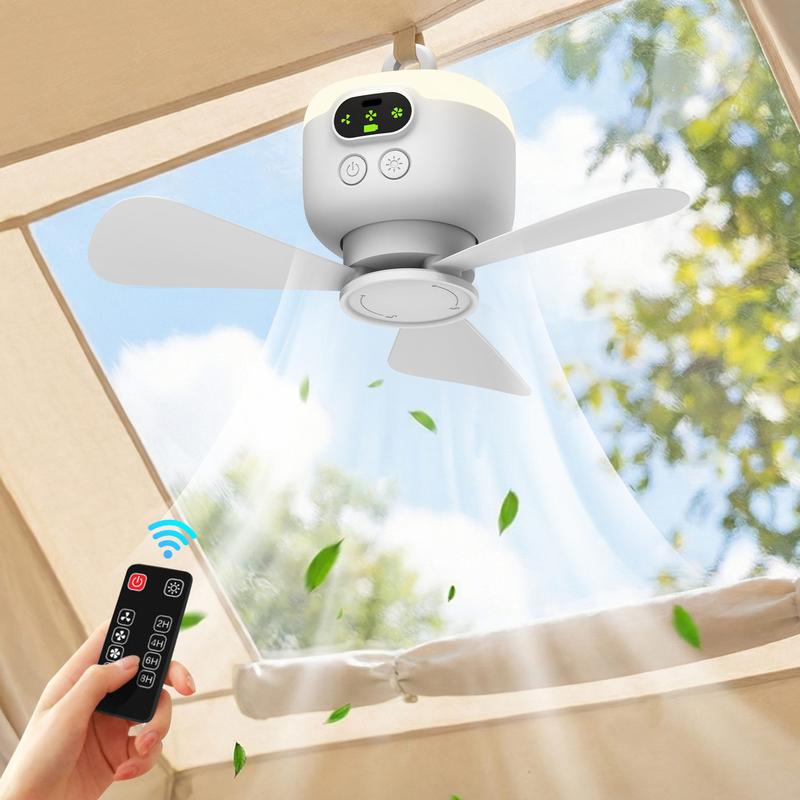 💡 50% DE DESCONTO – Ventilador de Teto com Luz LED Recarregável | Refresca, ilumina & portátil