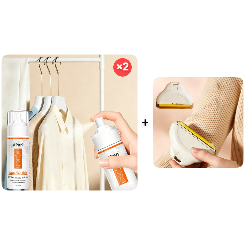 🔥 50% DE DESCONTO – ULTIMO DIA: 2 POR 1 🔥 Spray Antirrugas Instantâneo para Tecidos | Alisa roupas em segundos, sem ferro & seguro para todos os tipos de tecido