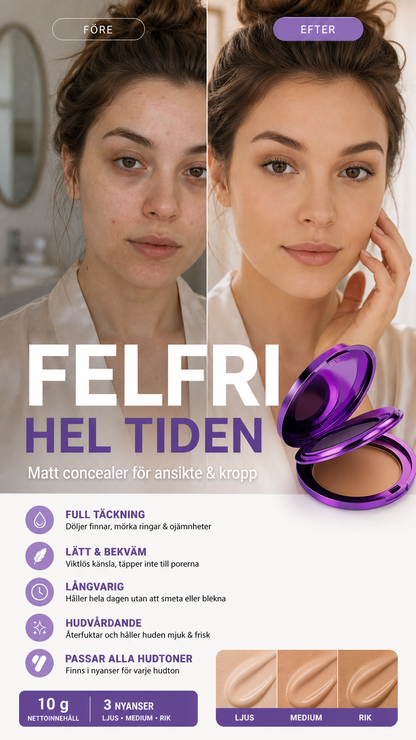 💜 50% DE DESCONTO – ÚLTIMO DIA 💜 Corretivo Matte para Rosto e Corpo | Alta cobertura, acabamento natural & longa duração