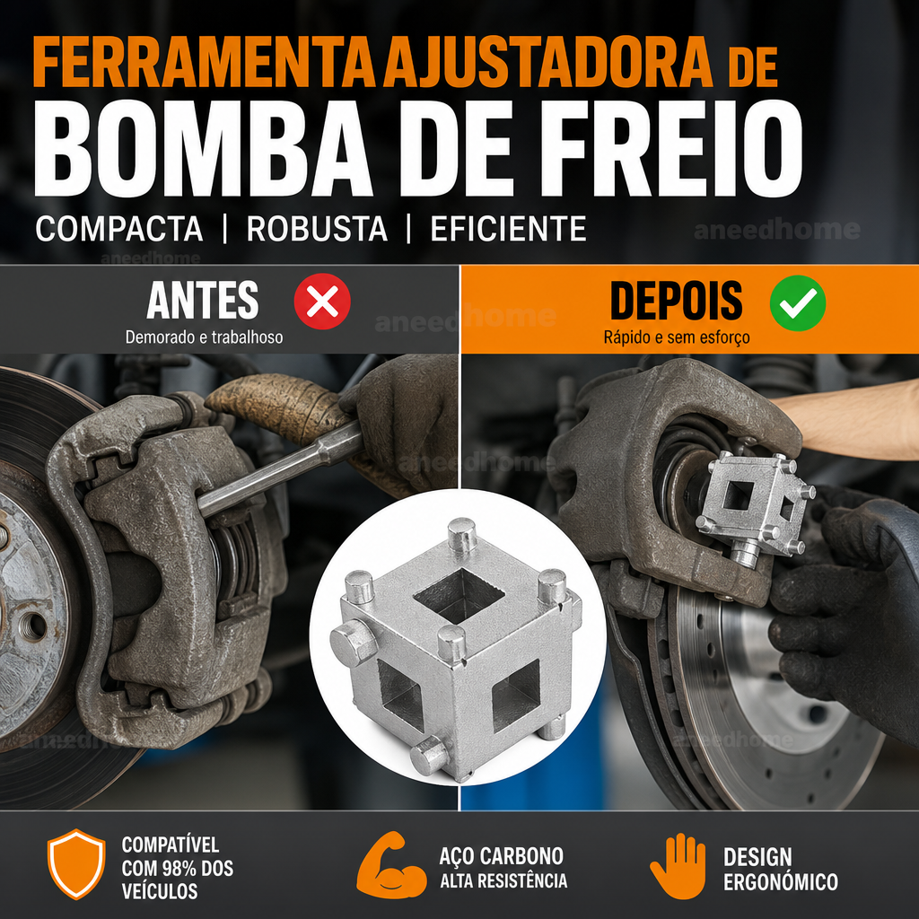 🚗 50% DE DESCONTO – Ferramenta para Pinça de Travão de Disco | Oficina em casa, precisa & durável 🔧