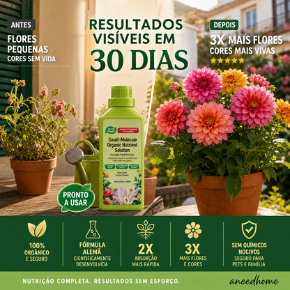 🌱 50% DE DESCONTO – Solução Nutriente Orgânica para Plantas | Promove crescimento, suave para mudas & absorção rápida