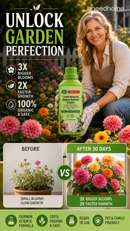 🌱 50% DE DESCONTO – Solução Nutriente Orgânica para Plantas | Promove crescimento, suave para mudas & absorção rápida