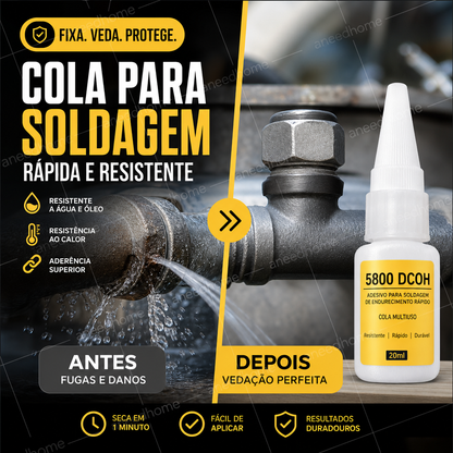 🛠️ 50% DE DESCONTO – Adesivo de Solda Multiuso de Secagem Rápida | Alta resistência para metal, plástico & madeira, sem ferramentas ✨