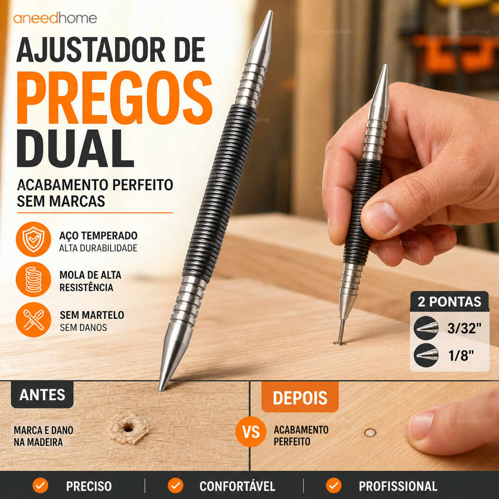 🔨 50% DE DESCONTO – Prego Sem Martelo | Fixação sem danos, fácil instalação & adeus às marteladas