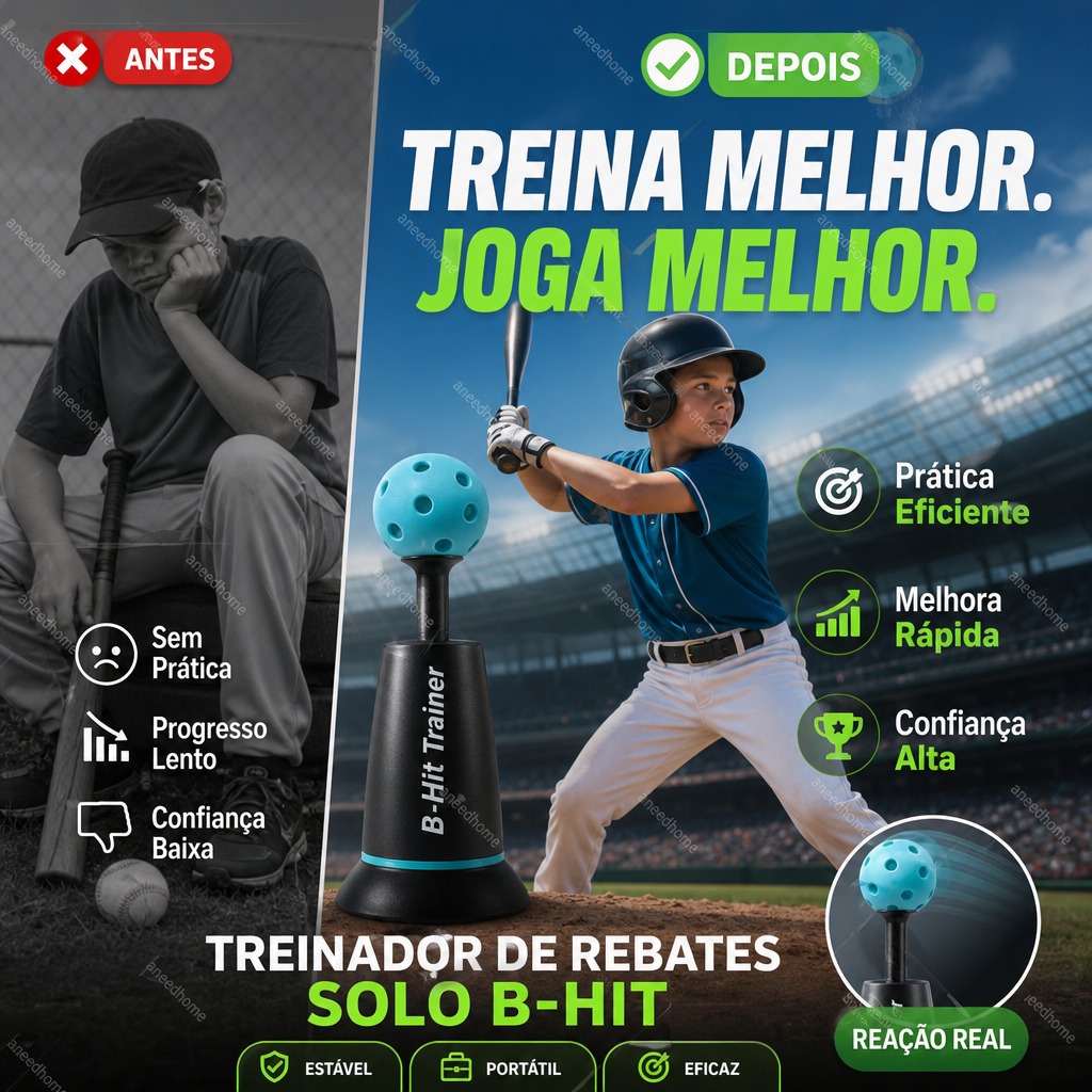 ⚾ 50% DE DESCONTO – Treinador de Ajustável para Rebatidas de Basebol | A ferramenta definitiva para treino, ajustável & eficaz