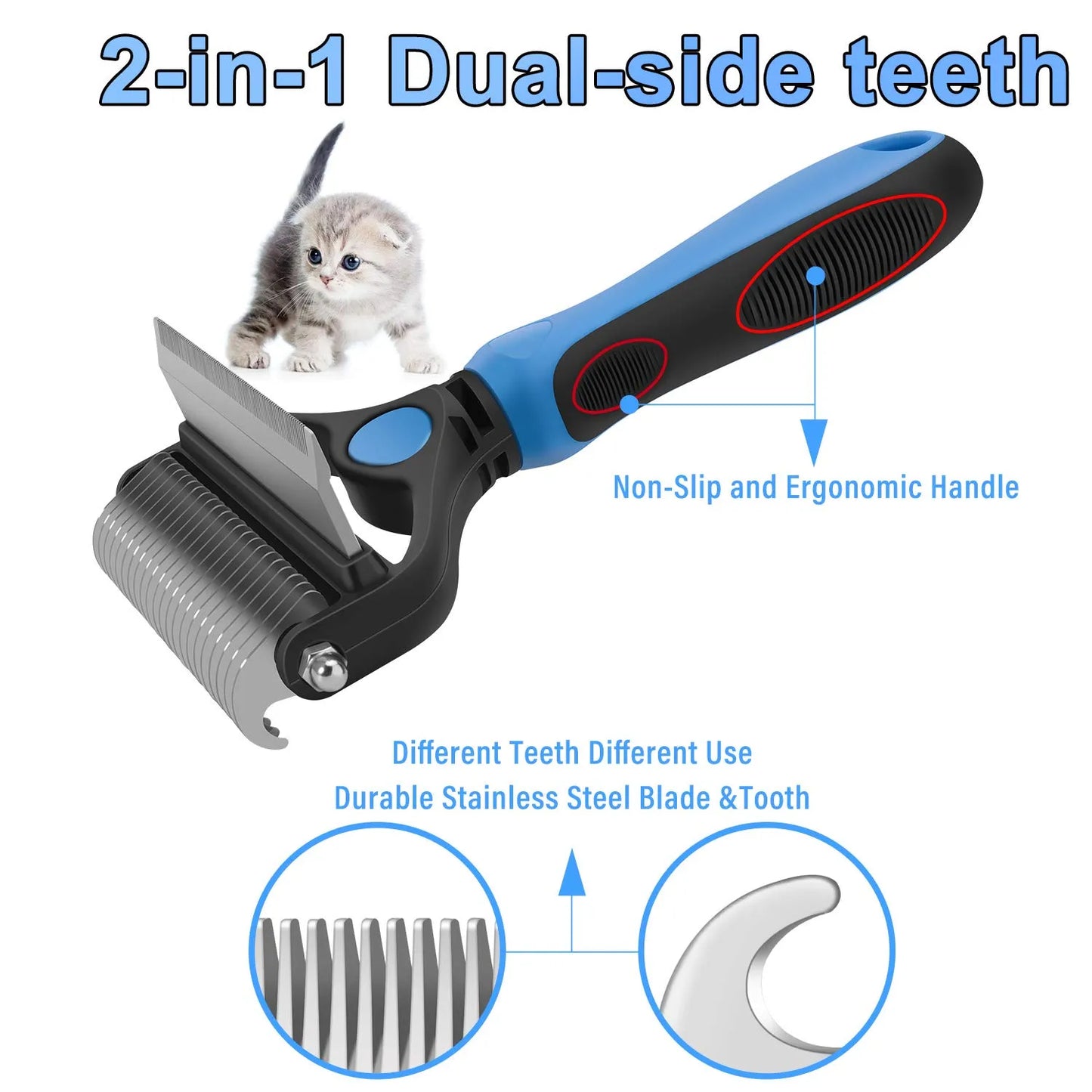 🐾 50% DE DESCONTO – Escova Profissional para Desembaraçar Cães e Gatos | Remove nós suavemente, cuida do pelo & fácil de usar